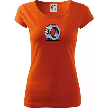 Dámské oblečení Parové triko - Šroub a matka - Dámské triko Pure - S ( Oranžová )
