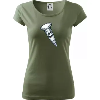 Dámské tričko Parové triko - Kladivo a hřebík - Dámské triko Pure - 2XL ( Khaki )