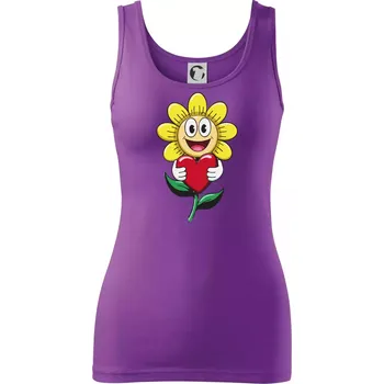 Dámské tričko Parové triko - Včela a květina - Dámské tílko - XS ( Fialová )