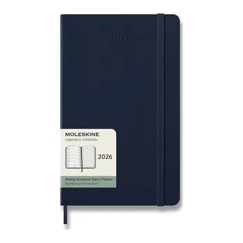 Diář Diář Moleskine 2026 - tvrdé desky, L, týdenní, modrý