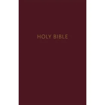 NKJV, Pew Bible, Large Print, Hardcover, Burgundy, Red Letter Edition, Comfort Print - Thomas Nelson