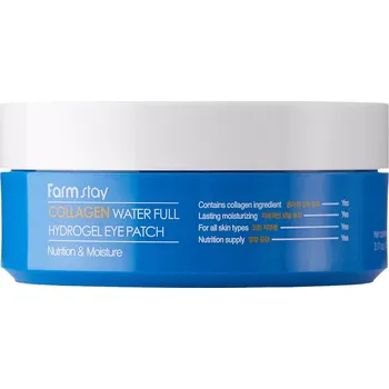 Pleťová maska Farmstay - Collagen Water Full Hydrogel Eye Patch - Hydrogelové náplasti pod oči s kolagenem - 60 ks / 90 ml