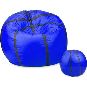 Taburet Sedací vak - míč basketballový + taburet - modrý