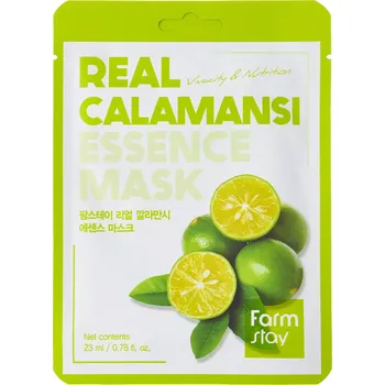 Pleťová maska Farmstay - Real Calamansi Essence Mask - Posilující plátýnková maska s extraktem z kalamansi - 23 ml