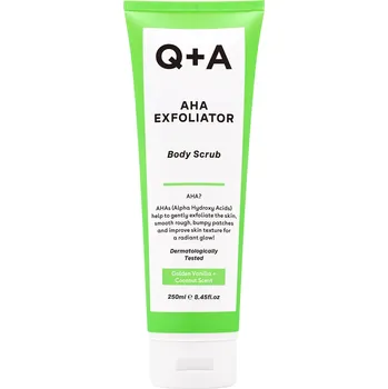 Tělový peeling Q+A - AHA Exfoliator Body Scrub - Vyhlazující tělový peeling s AHA kyselinami - 250 ml
