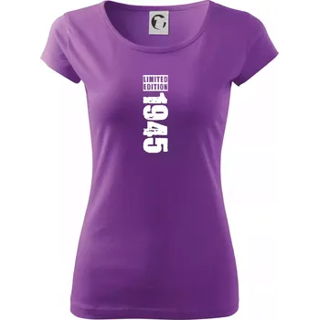 Dámské tričko Limited edition 1945 pruh - Dámské triko Pure - 3XL ( Fialová )