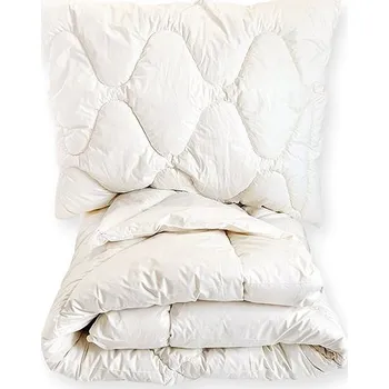 Povlečení TOPKING Celoroční polštář 70 × 90 cm a přikrývka 135 × 220 cm - ovčí vlna, česká výroba