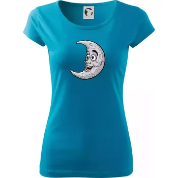 Dámské tričko Parové triko - Vlk a měsíc - Dámské triko Pure - XL ( Světlý tyrkys )