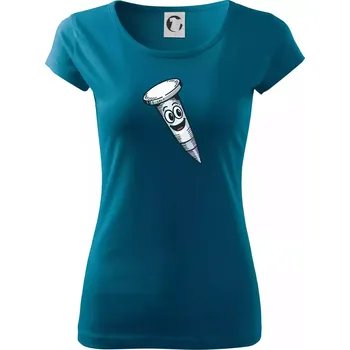 Parové triko - Kladivo a hřebík - Dámské triko Pure - 3XL ( Petrolejová )