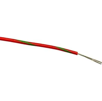 elektrický kabel Zapojovací vodič plocha průřezu 0,22 mm², typ kabelu: Třída 5 BS EN 60228, prameny vodičů: 7/0,2 mm, Červená/zelená,
