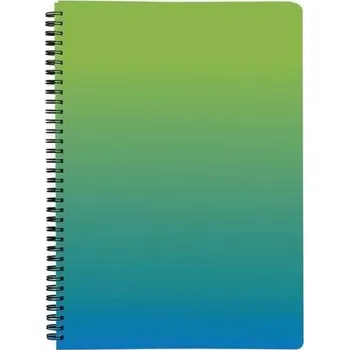 Blok Twin wire blok A5 PP OMBRE zelená