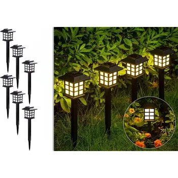 Louč Solární zahradní lampy – Lucerny 6 kusů v sadě