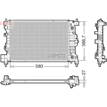 Chladič motoru Chladič, chlazení motoru DENSO DRM20131
