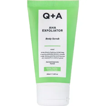 Tělový peeling Q+A - AHA Exfoliator Body Scrub - Vyhlazující tělový peeling s AHA kyselinami - 50 ml