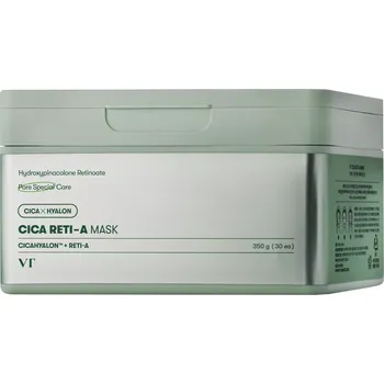 Pleťová maska VT Cosmetics - CICA Reti-A Mask - Sada hydratačních a exfoliačních plátýnkových masek - 30ks/350 g
