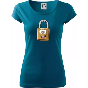 Parové triko - Zámek a klíč - Dámské triko Pure - 3XL ( Petrolejová )