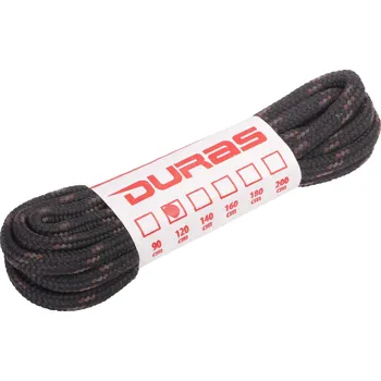 Tkaničky do bot Tkaničky kulaté Duras zebra černá-hnědá-šedá Velikost 140 cm