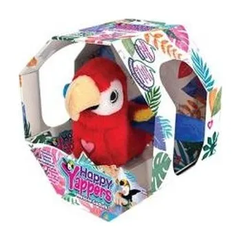 plyšák Happy Yappers: Wesołe Gadułki Czerwona papuga