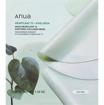 Pleťová maska ANUA Heartleaf 70 Soothing Collagen Mask - Zklidňující plátýnková maska s kolagenem - 38 g