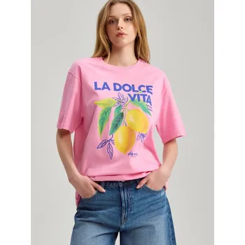 Dámské tričko Tričko s potiskem - M - House - růžový - 545II-30X