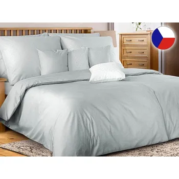 Povlečení Damaškové povlečení EXCELLENT 220x200, 2x 70x90 GEON Jemné tečky šedá