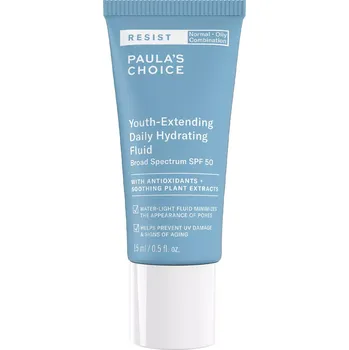 Pleťový krém Paula's Choice - Resist - Youth-Extending Daily Hydrating Fluid SPF 50 - Hydratační emulze s ochranným faktorem SPF 50 - 15 ml