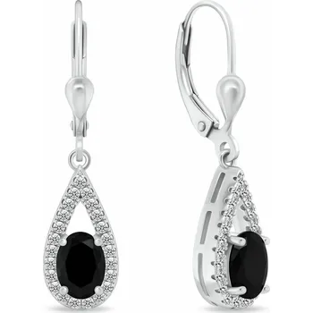 Módní doplněk Brilio Silver Půvabné stříbrné náušnice s černými zirkony EA446WBC + 2 měsíce na vrácení zboží