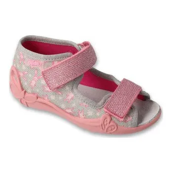Dívčí bačkory 342P067 18 - dívčí sandálky Befado PAPI, zajíčci 342P067_24