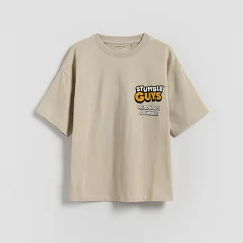 Chlapecké tričko Reserved - Triko Stumble Guys - béžová - 013FH-08X - 013FH-08X-152