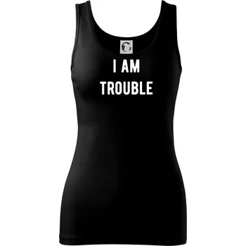 Dámské tričko Párové triko - Looking for trouble - Dámské tílko - XL ( Černá )