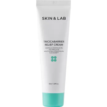 Pleťový krém Skin&Lab - Tricicabarrier Relief Cream - Zklidňující krém na obličej s pupečníkem asijským - 50 ml
