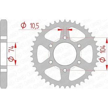 Nářadí na motocykly Zadní kolo AFAM Steel Standard 16401 - 530 16401-42
