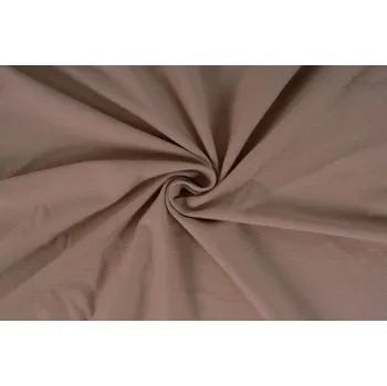 Oboulícní úplet, tmavě béžová, tričkovina, látky, metráž