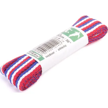 Tkaničky do bot Tkaničky ploché Tobby outdoor-athletic oválné blue-white-vin Velikost 140 cm