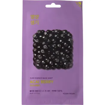 Pleťová maska Holika Holika - Pure Essence Mask Sheet - Acai Berry - Plátýnková maska s extraktem z bobulí acai - 23 ml