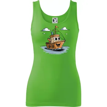Parové triko - Loď a kotva - Dámské tílko - L ( Apple Green )