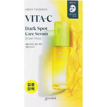 Pleťová maska Goodal - Green Tangerine Vita C Dark Spot Serum Sheet Mask - Textilní maska s vitamínem C - 1 ks