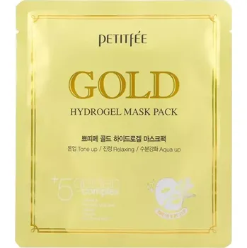 Pleťová maska Petitfee - Gold Hydrogel Mask Pack - Hydrogelová pleťová maska s obsahem zlata a ženšenu - 32 g