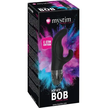 Vibrátor mystim Hop Hop Bob E-Stim - akumulátorový elektro vibrátor (černý)