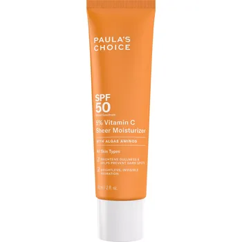 Přípravek na opalování Paula's Choice - 5% Vitamin C Sheer Moisturizer SPF50 - Hydratační opalovací krém s vitaminem C - 60 ml