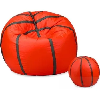 Taburet Sedací vak - míč basketballový + taburet - červený