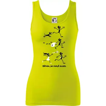 Dámské tričko Běhám jen když musím (Hana-creative) - Dámské tílko - XL ( Limetková )