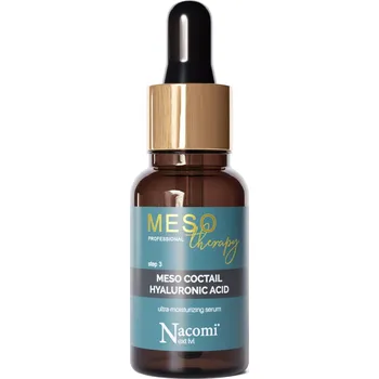 Pleťový krém Nacomi - Meso Coctail Hyaluronic Acid - Ultra hydratační kúra s kyselinou hyaluronovou - 15 ml