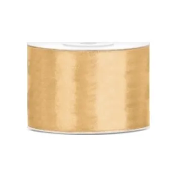 Saténová stuha světle medová 50 mm x 25 m