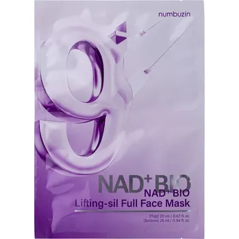 Pleťová maska Numbuzin - No.9 NAD Bio Lifting Full Cover Facial Mask - Liftingová pleťová maska s koenzymem NAD - 26 ml