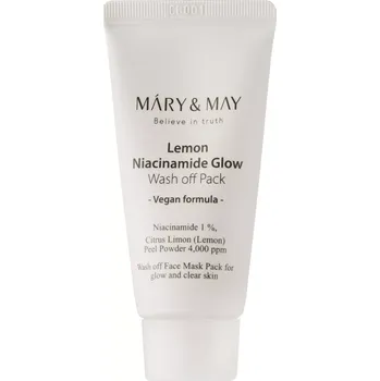 Pleťová maska Mary&May - Lemon Niacinamide Glow Wash off Pack - Rozjasňující maska s jílem - 30g