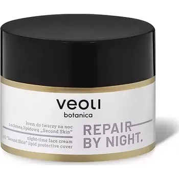 Pleťový krém Veoli Botanica - Repair By Night - Night-Time Face Cream with "Second Skin" Lipid Protective Cover - Vyživující pleťový krém na noc - 50 ml