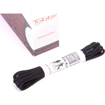 Tkaničky do bot Tkaničky kulaté Tobby 011-8000 black multipack Velikost 160 cm