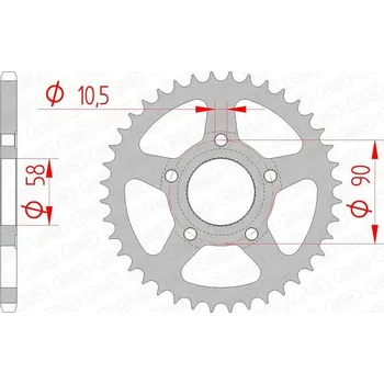 Nářadí na motocykly Zadní kolo AFAM Steel Standard 10215 - 520 10215-38