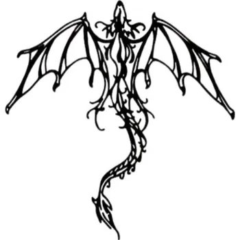 Kovová nástěnná dekorace 36 cm - Drak